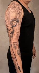 tatuaje conceptual brazo entero